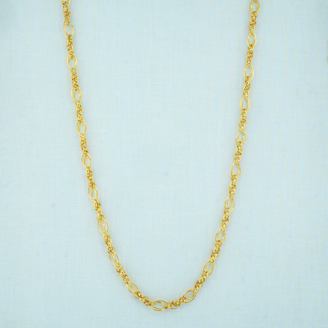 OvalTwist Gold Chain