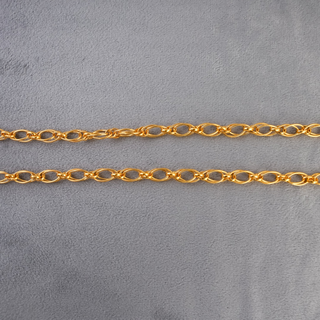 OvalTwist Gold Chain