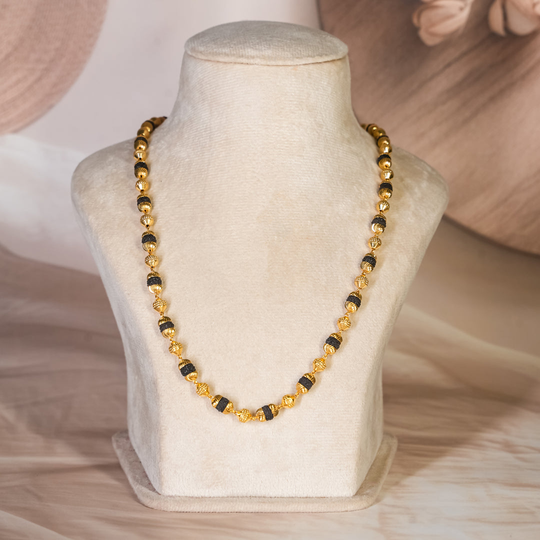 Gold-Thread Rudraksha Harmony Chain